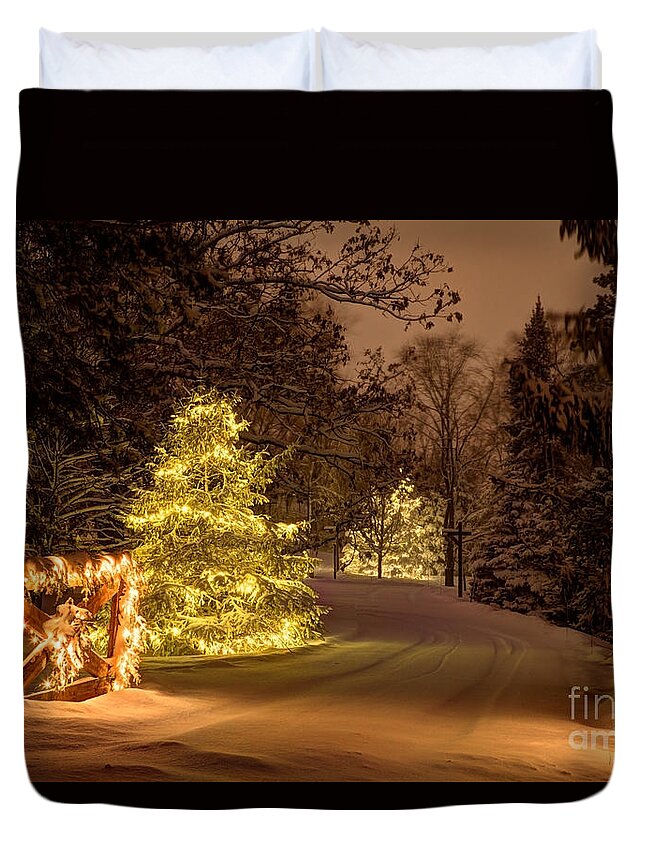 Dakota County Duvet Cover featuring the photograph Winter Wonderland Minnesota by Wayne Moran