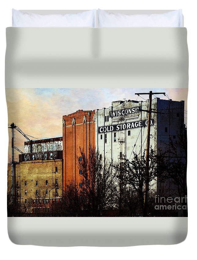 Wisconsin Duvet Cover featuring the digital art Wisconsin Cold Storage by David Blank