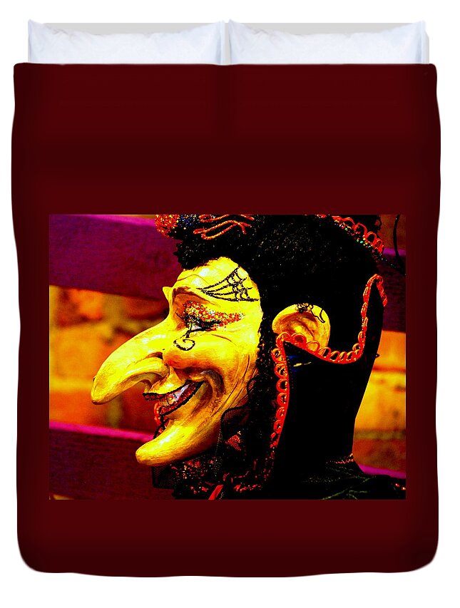 Witch Duvet Cover featuring the photograph Witch Profile by Larry Ward