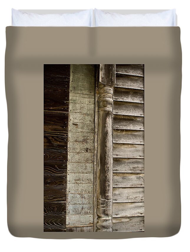 Withered Duvet Cover featuring the photograph Withered House Decorations by Douglas Barnett