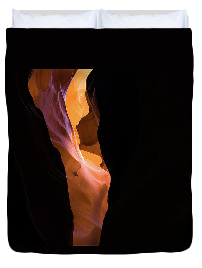 Light Duvet Cover featuring the photograph Within the Walls of Antelope Canyon by Gregory Ballos