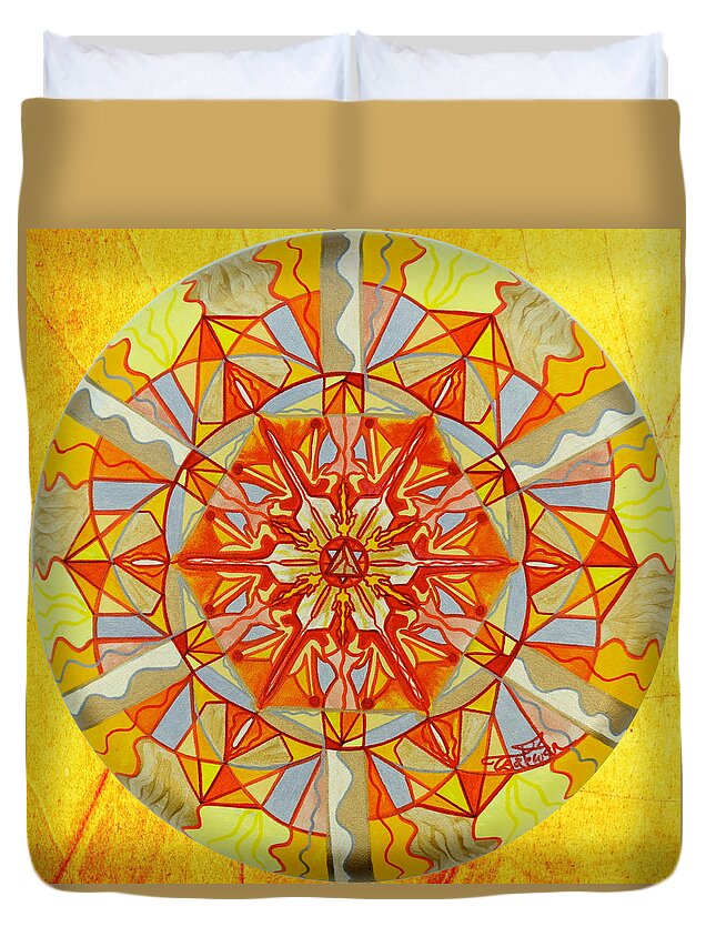 Vibration Duvet Cover featuring the painting Wonder by Teal Eye Print Store