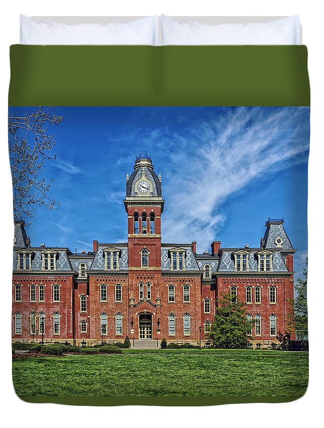 Woodburn Hall Duvet Cover featuring the photograph Woodburn Hall - West Virginia University by Mountain Dreams