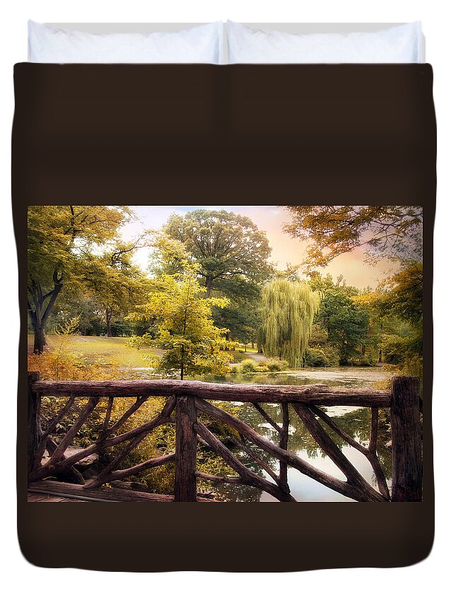 Nature Duvet Cover featuring the photograph Woodland by Jessica Jenney