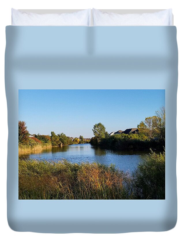Pond Duvet Cover featuring the photograph Woodland Pond by Vic Ritchey
