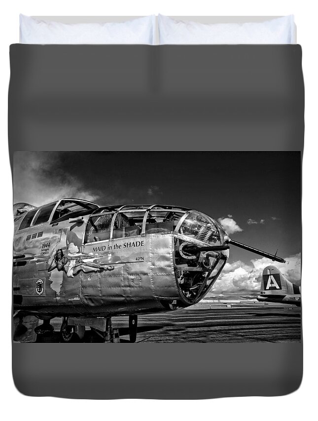 Photograph Duvet Cover featuring the photograph World War II Bomber by Richard Gehlbach