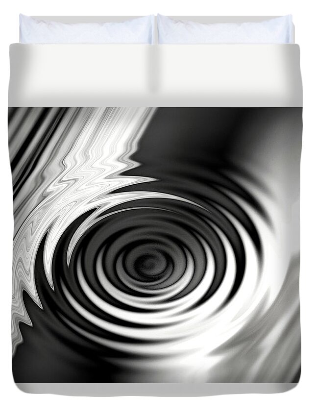 Abstract Duvet Cover featuring the photograph Wormhold Abstract by Don Johnson