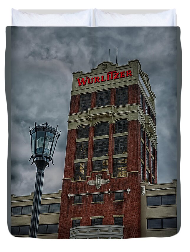Buildings Duvet Cover featuring the photograph Wurlitzer 7454 by Guy Whiteley