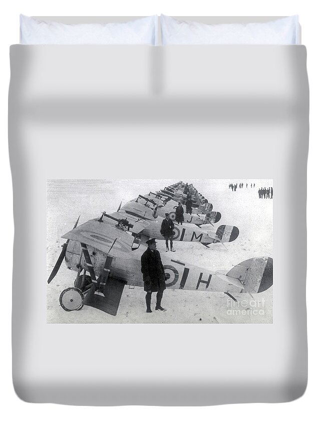 Aviation Duvet Cover featuring the photograph Wwi, No. 1 Raf Squadron, 1917 by Science Source