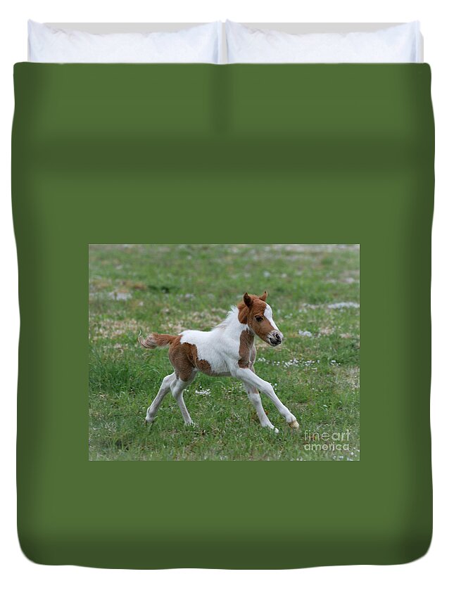 Miniature Horse Duvet Cover featuring the photograph Wyatt by Amy Porter
