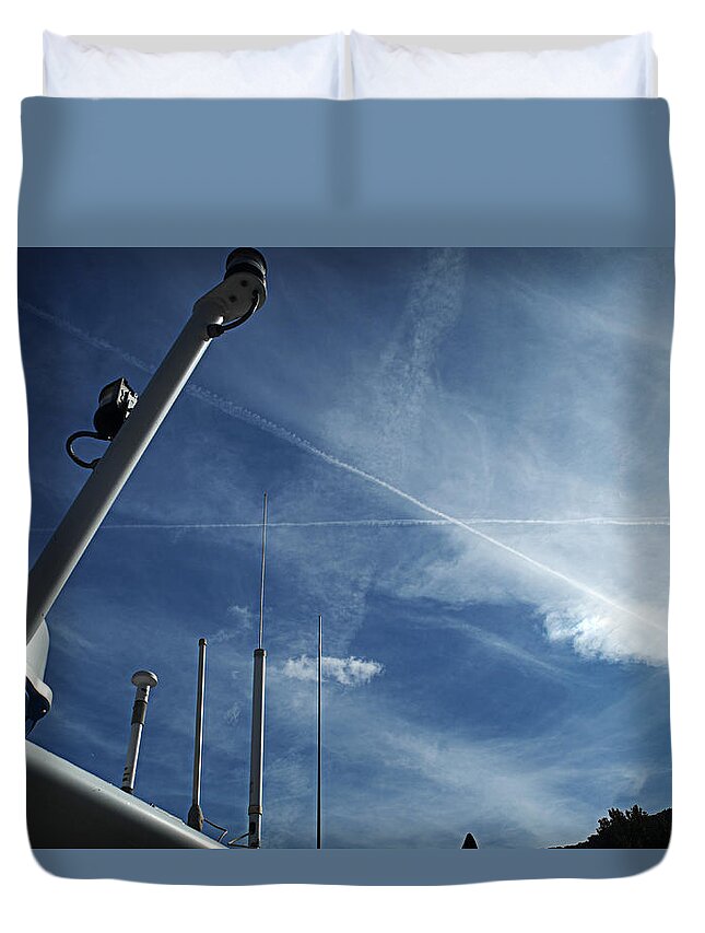 Clouds Duvet Cover featuring the photograph X Marks the Spot by George Taylor