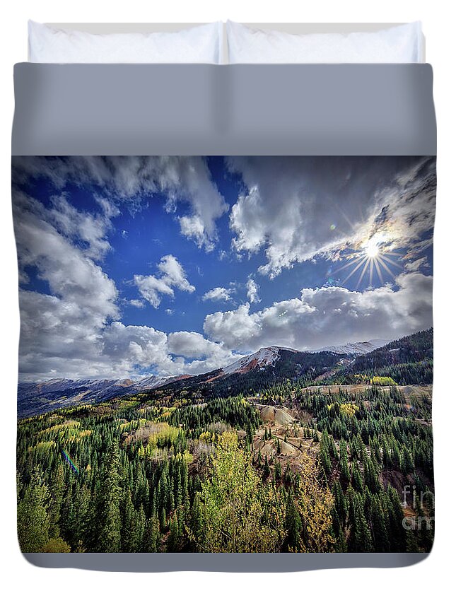 Yankee Girl Mill Duvet Cover featuring the photograph Yankee Girl Mill Sunrise by Doug Sturgess