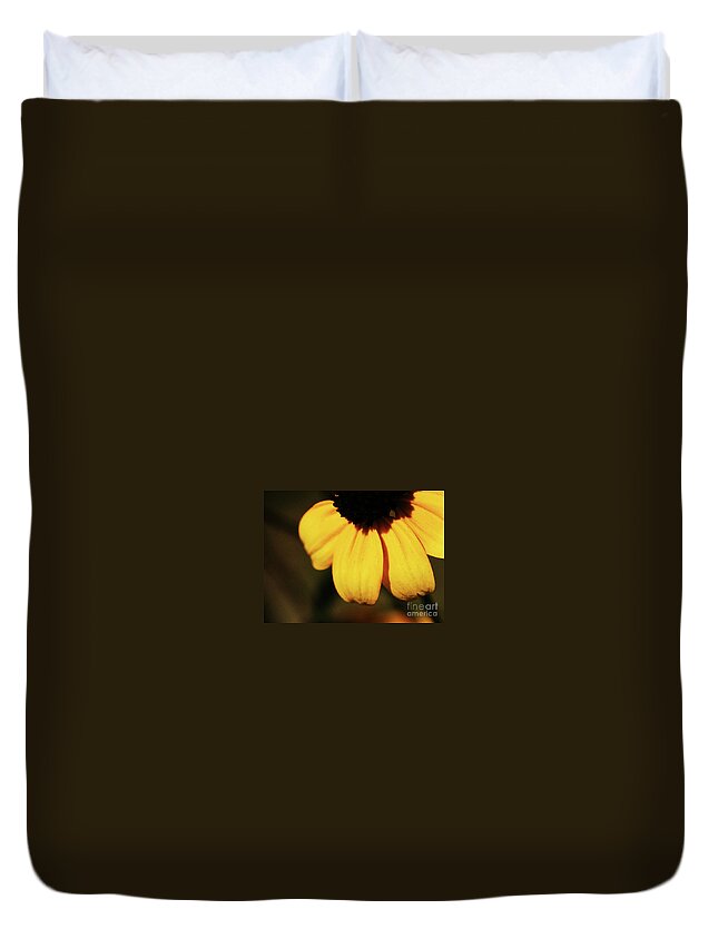 Yellow Duvet Cover featuring the photograph Yellow by Linda Shafer