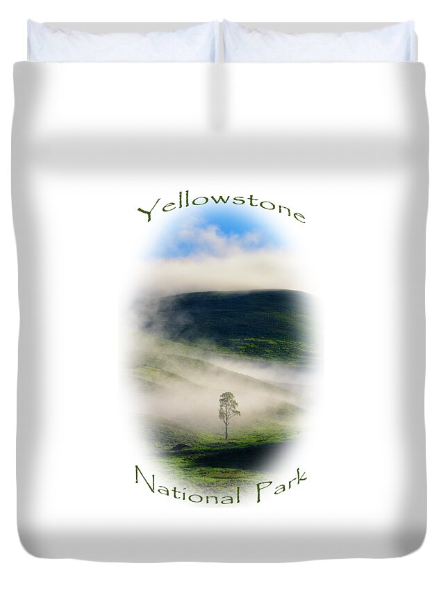  Duvet Cover featuring the photograph Yellowstone T-shirt by Greg Norrell