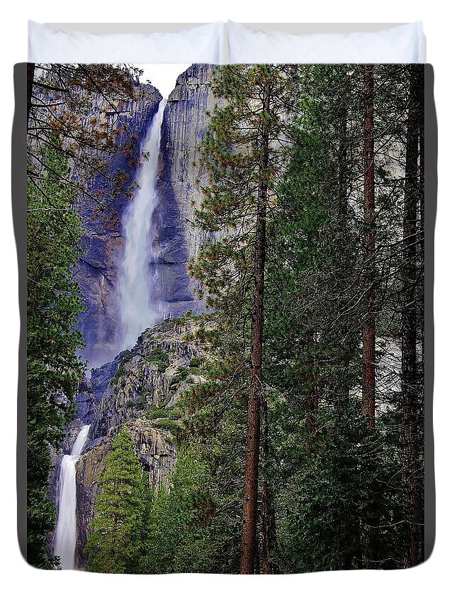 Yosemite Fallls Duvet Cover featuring the photograph Yosemite Falls C by Phyllis Spoor