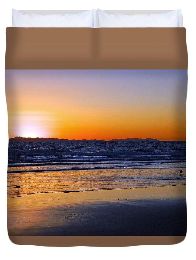 Newport Beach Ca. Duvet Cover featuring the photograph You and Me by Everette McMahan jr
