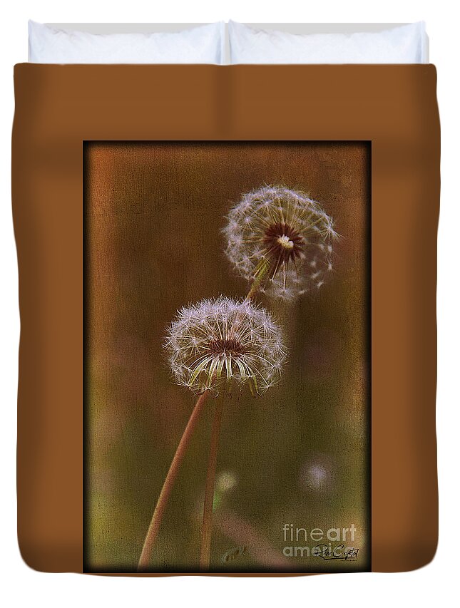 Dandelions Duvet Cover featuring the photograph You can always lean on me by Rene Crystal