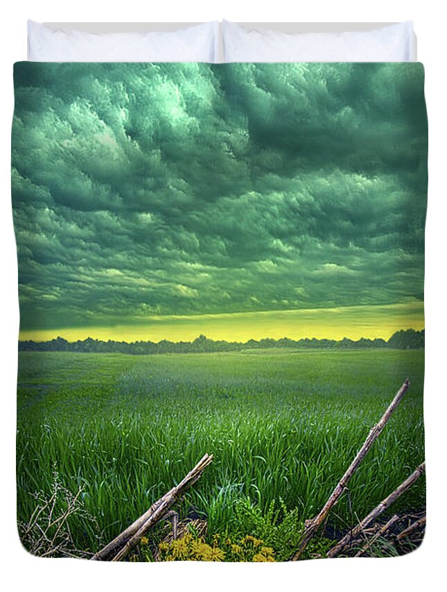 Country Duvet Cover featuring the photograph You Can Dance In The Storm by Phil Koch