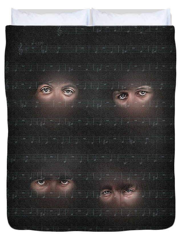Beatles Duvet Cover featuring the photograph You Won T See Me by Pedro L Gili