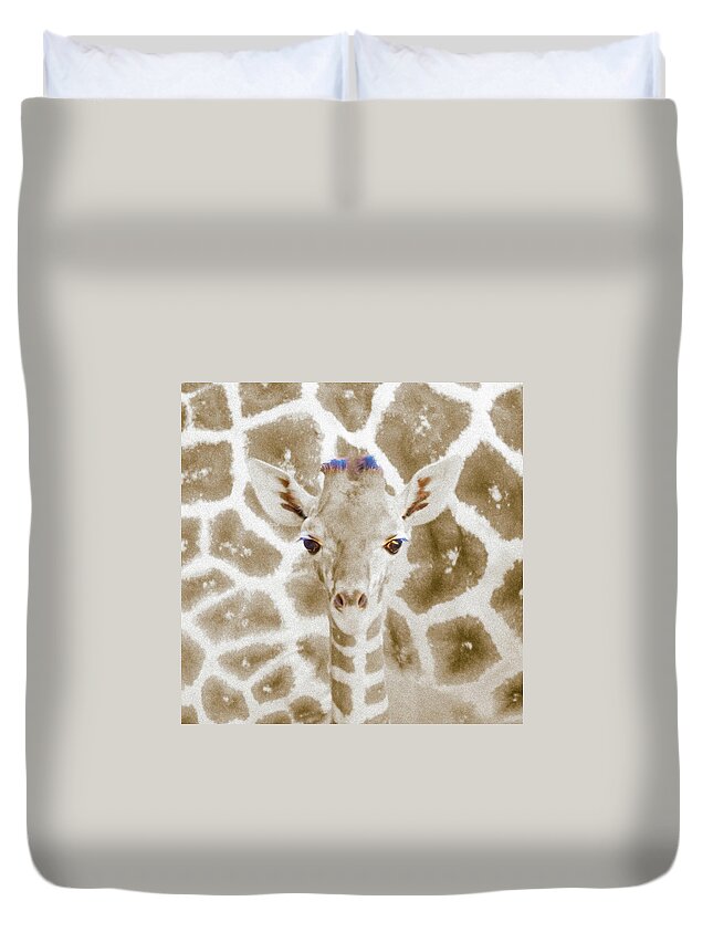5dmkiv Duvet Cover featuring the photograph Young giraffe by Mark Mille