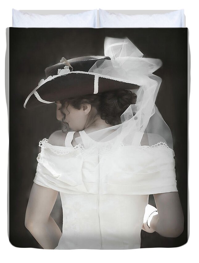 Lady Duvet Cover featuring the photograph Young Lady by Athena Mckinzie