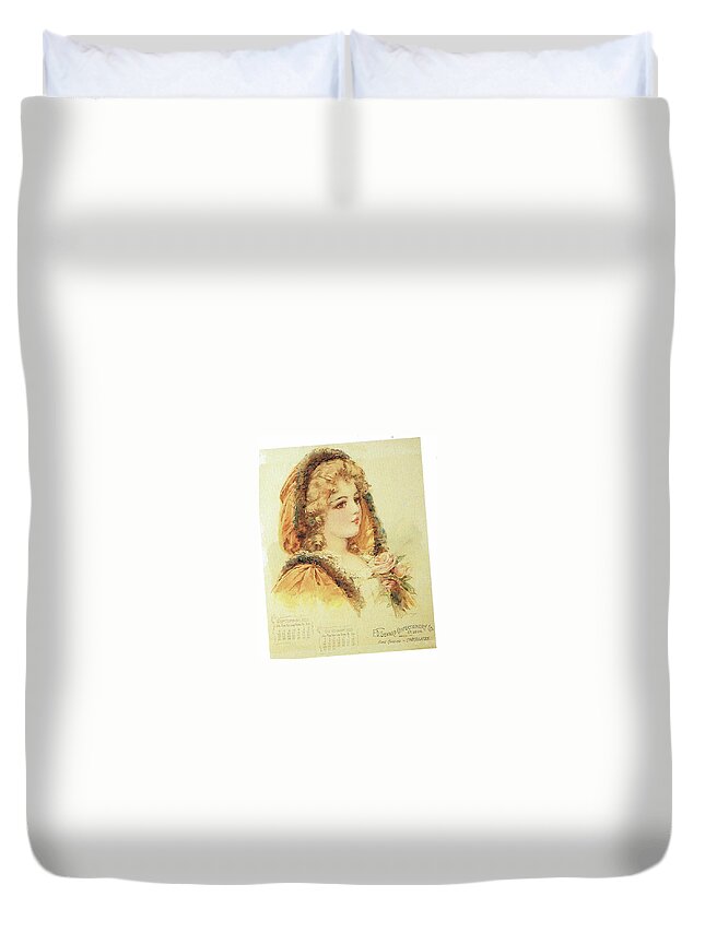Frances Brundage Duvet Cover featuring the painting Young Lady from Paris 1 by Reynold Jay