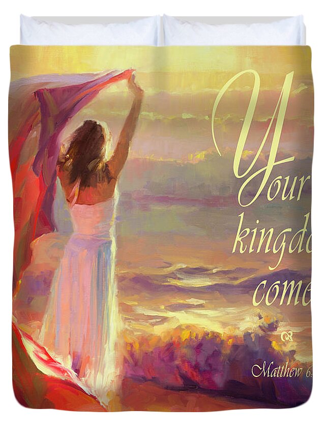 Christian Duvet Cover featuring the digital art Your Kingdom Come by Steve Henderson