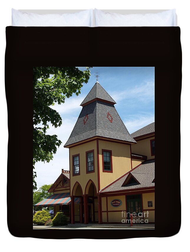 Church Duvet Cover featuring the photograph Youth Temple of Ocean Grove New Jersey by Anna Lisa Yoder