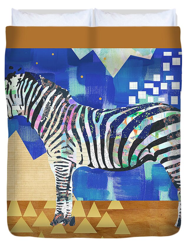 Zebra Collage Duvet Cover For Sale By Claudia Schoen