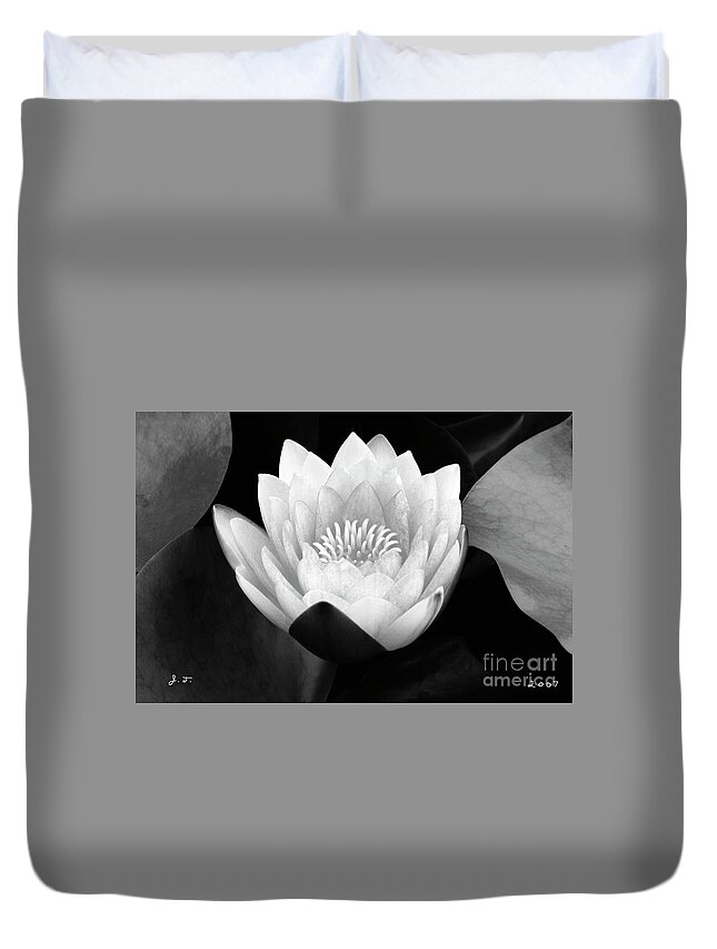 Waterlily Duvet Cover featuring the photograph Rising Zen by John F Tsumas