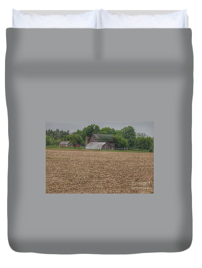 Barn Duvet Cover featuring the photograph 0300 - Summer Road Greys I by Sheryl L Sutter