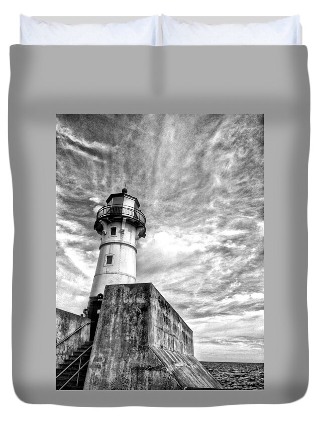 Lighthouse Duvet Cover featuring the photograph 064 - Lighthouse by David Ralph Johnson