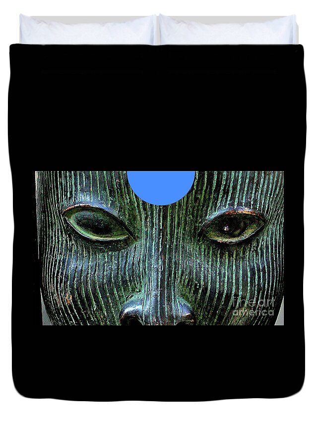 Walter Paul Bebirian: The Bebirian Art Collection Duvet Cover featuring the digital art 1-19-2010habcdefghi by Walter Paul Bebirian