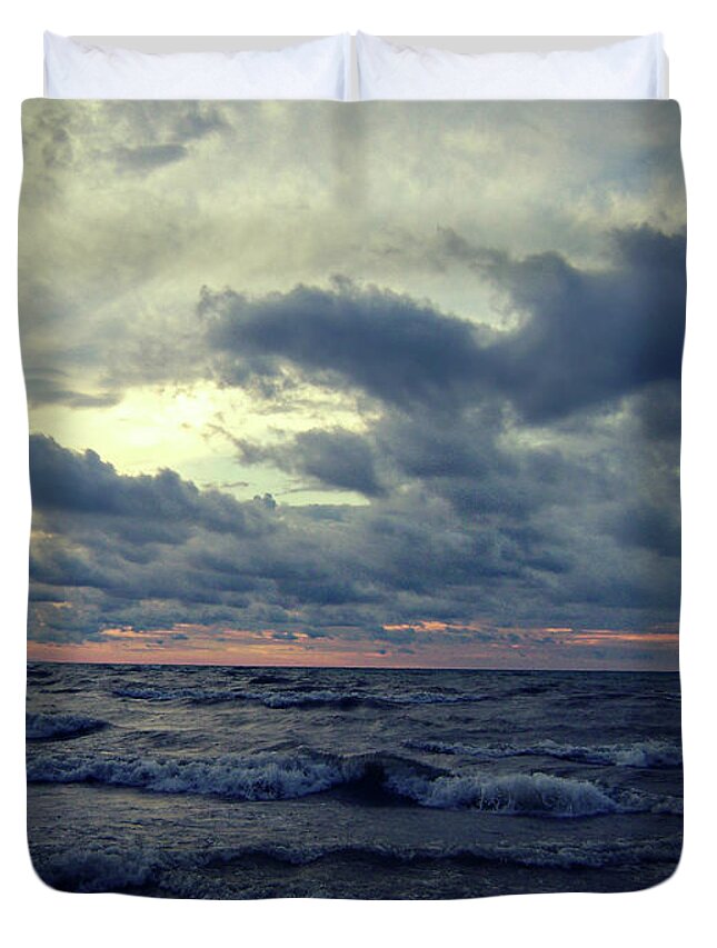 All Beached Up Duvet Cover featuring the photograph All Beached Up #1 by Cyryn Fyrcyd