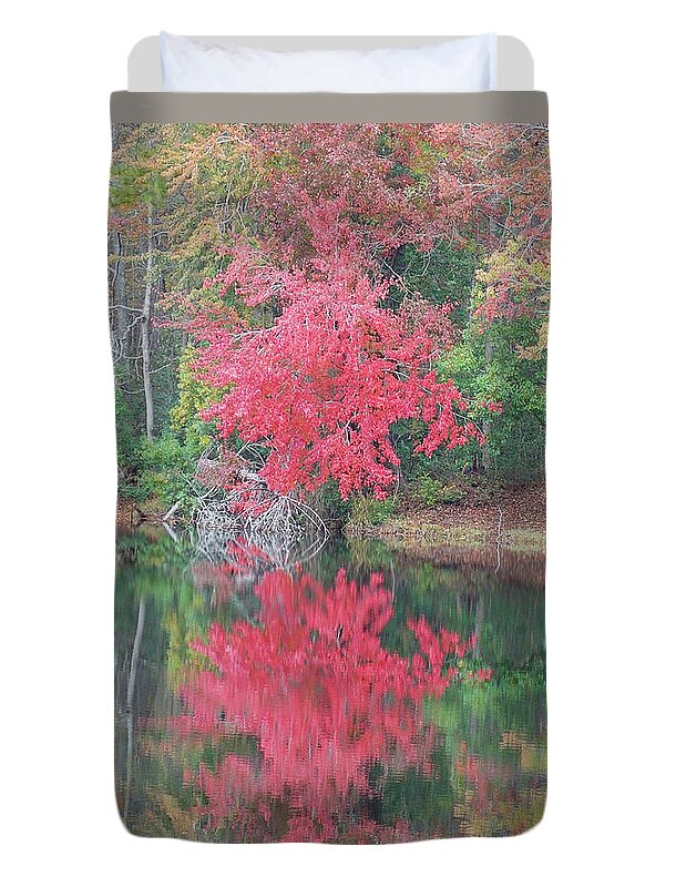 Pink Duvet Cover featuring the photograph Autumn Pink #1 by Matthew Seufer