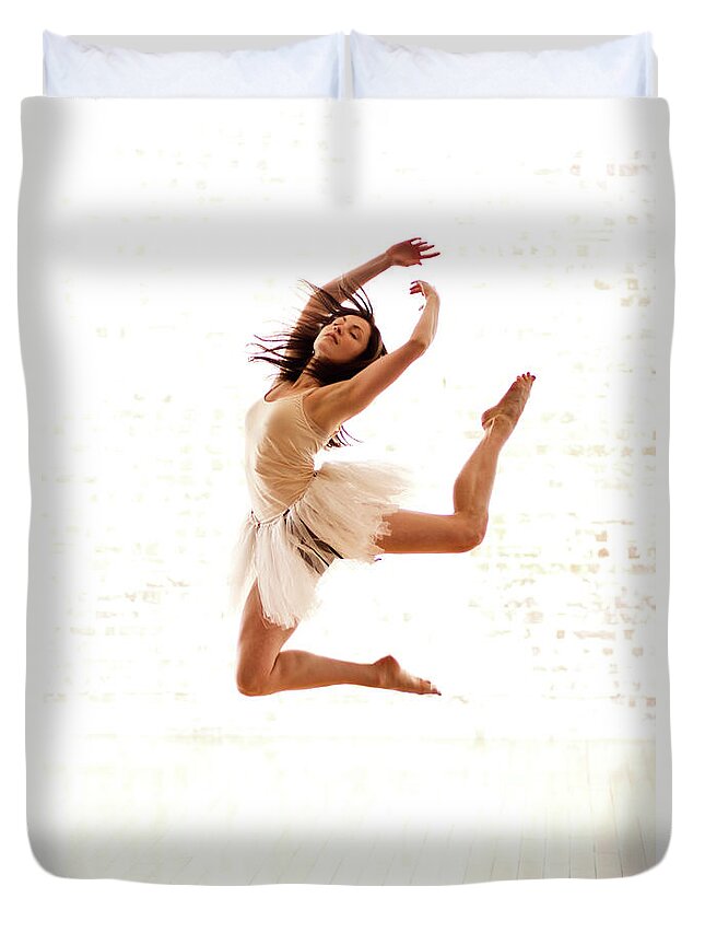 Ballet Dancer Duvet Cover featuring the photograph Ballet Dancer #1 by Phil Payne Photography