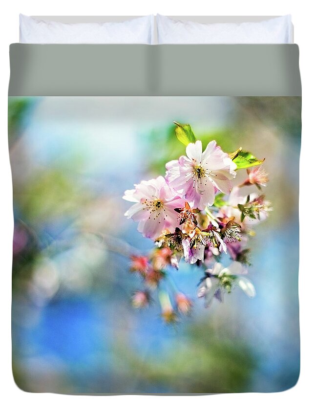 Berlin Duvet Cover featuring the photograph Blossom #1 by Janusz Ziob