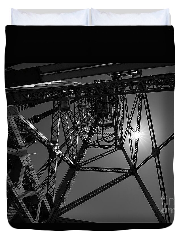 Brridge Duvet Cover featuring the photograph Bridge Tower #2 by JT Lewis