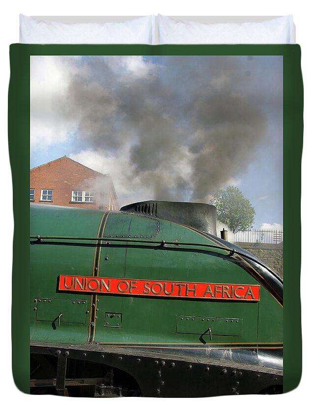 Bury Duvet Cover featuring the photograph BURY. East Lancashire Railway. 60009 Union of South Af #2 by Lachlan Main