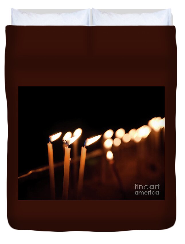 Candle Duvet Cover featuring the photograph Candles #1 by Jelena Jovanovic