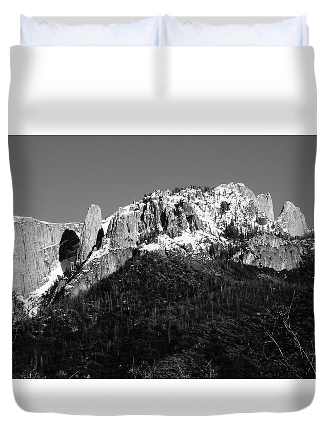 Castle Rocks Duvet Cover featuring the photograph Castle in the Sky #1 by Brett Harvey