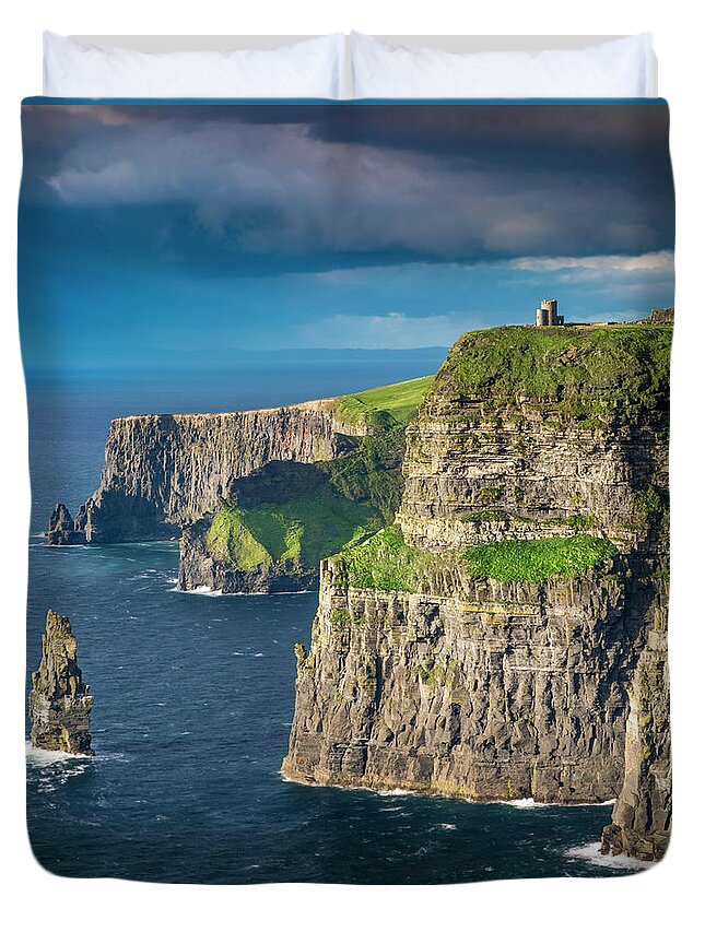 Ireland Duvet Cover featuring the photograph Cliffs of Moher #1 by Brian Jannsen