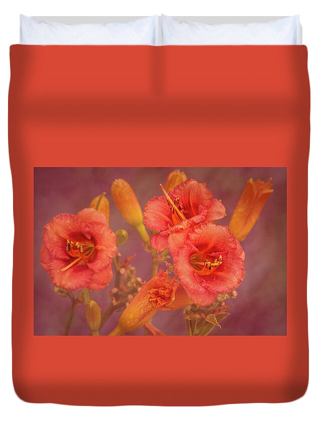 Flower Duvet Cover featuring the photograph Colors of Summer by Allin Sorenson