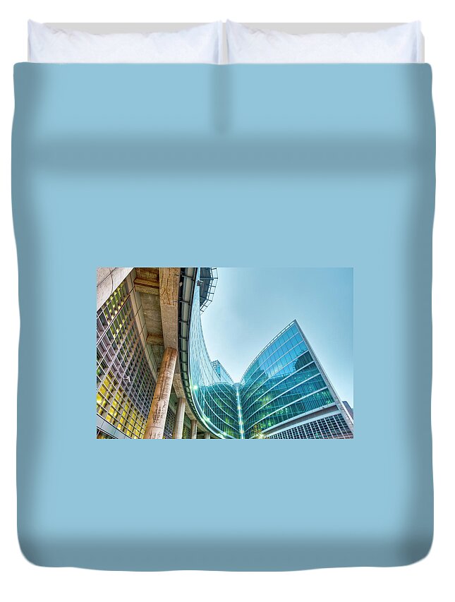 Corporate Business Duvet Cover featuring the photograph Contemporary Architecture In Milan #1 by Cirano83