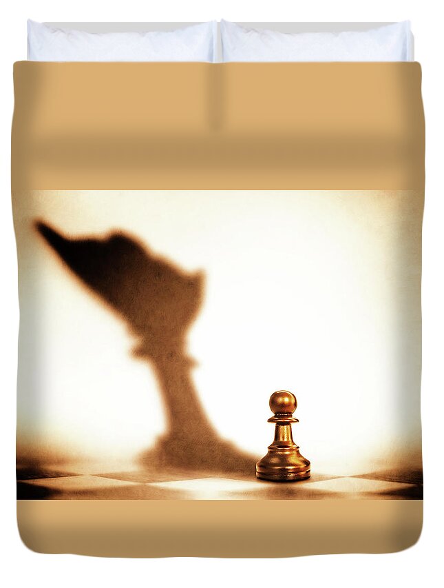 Chess Duvet Cover featuring the digital art Dream On #2 by Iryna Goodall