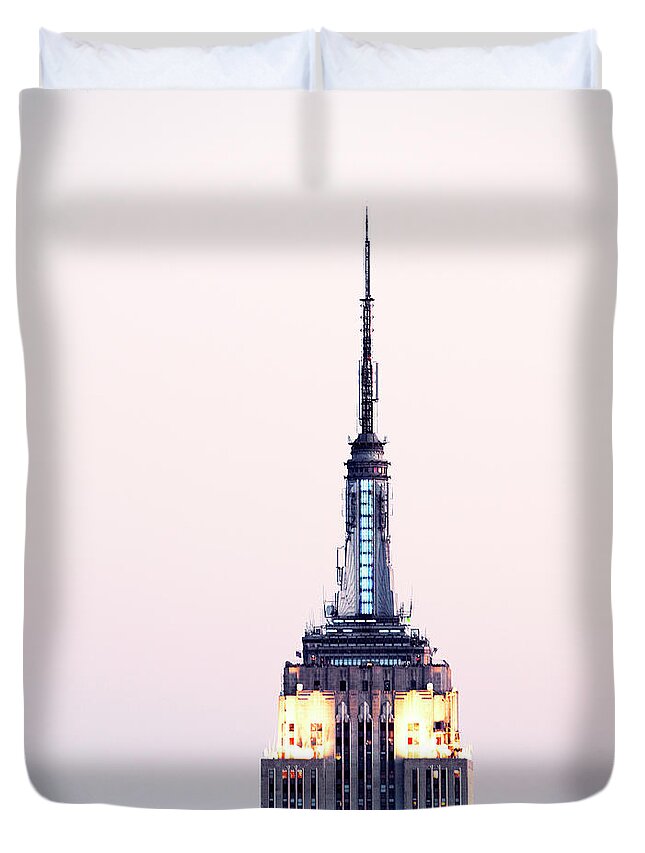 Built Structure Duvet Cover featuring the photograph Empire State #1 by Allan Baxter
