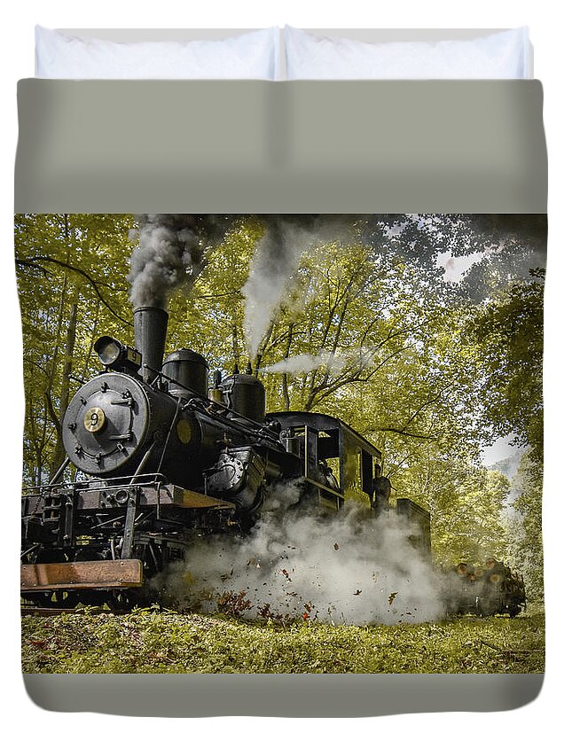 Train Duvet Cover featuring the photograph Fall Train #1 by Michelle Wittensoldner