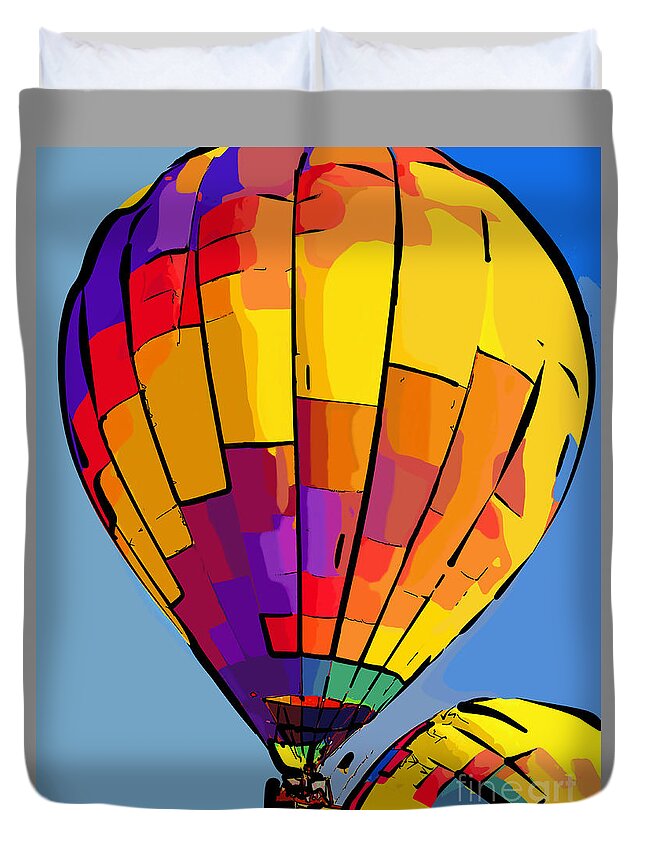 Hot-air Duvet Cover featuring the digital art First Up by Kirt Tisdale