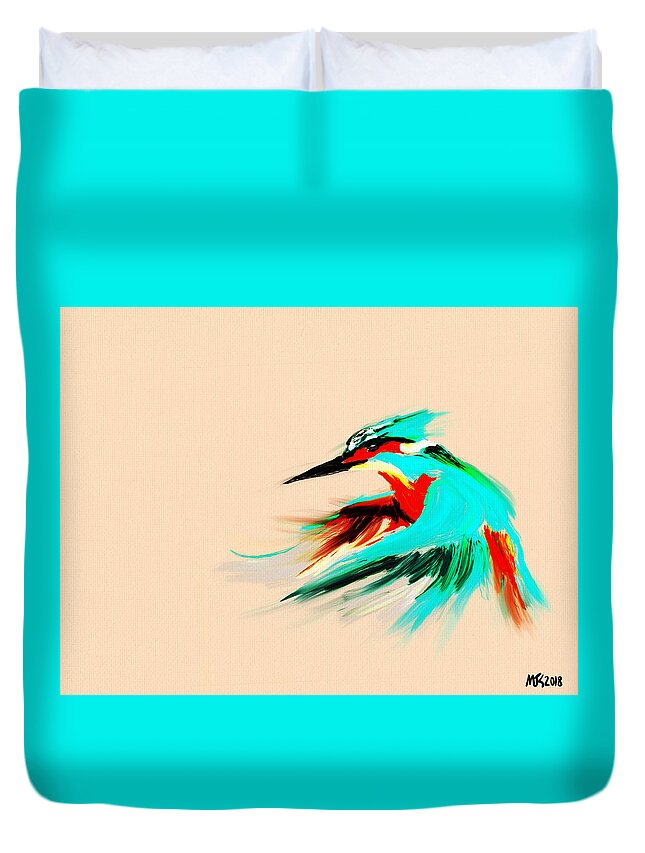Birds Duvet Cover featuring the digital art Fly Away #1 by Michael Kallstrom