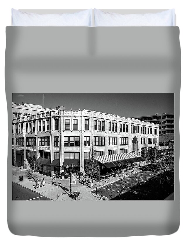 Asheville Duvet Cover featuring the photograph Grove 2 BW #1 by Joye Ardyn Durham